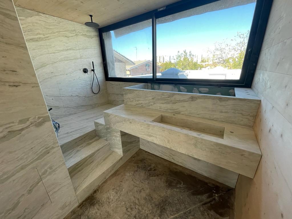 Aplacado Baño verde